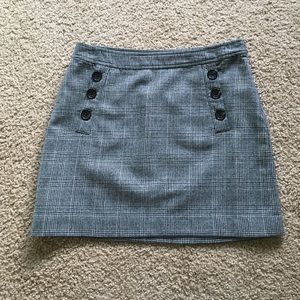 Banana Republic Plaid Wool Mini Skirt