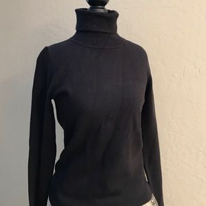 Black turtleneck sweater