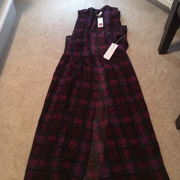 Floor length vest