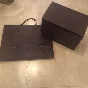 Louis Vuitton paper bag and box