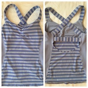 Lululemon tank, size 8, purple stripe