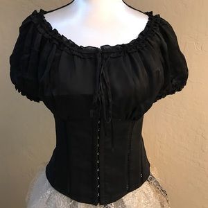 Bebe black corset top