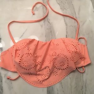 Target coral bikini top