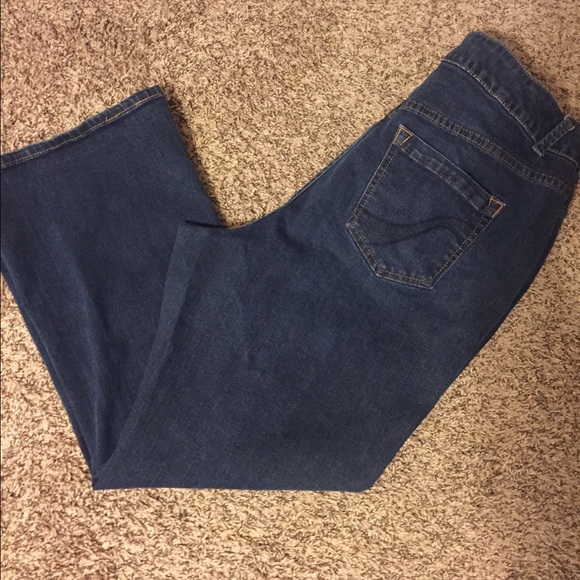 Lane Bryant 20W Petite Bootcut Blue Jeans