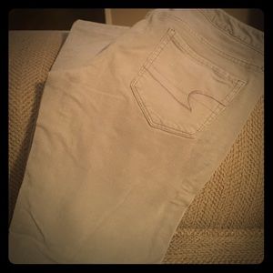 American Eagle Grey Corduroy Jeggings