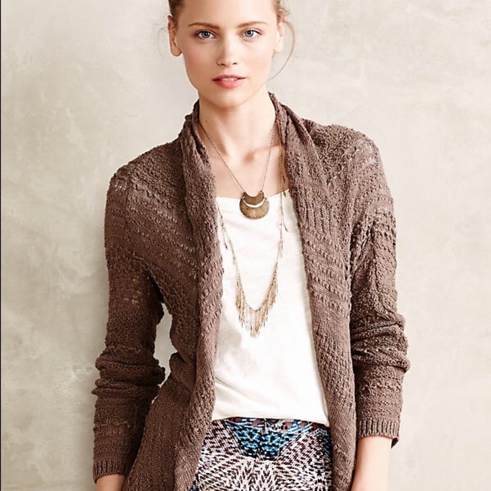Anthropologie Off-White Cardigan
