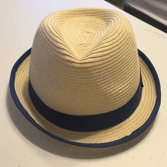 Fedora Cuban Panama Hat with Navy Grosgrain Ribbon
