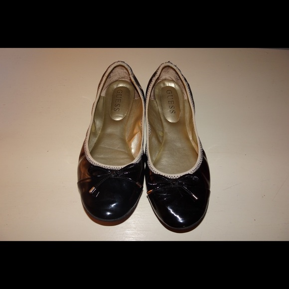Black Ballet Flats by Guess