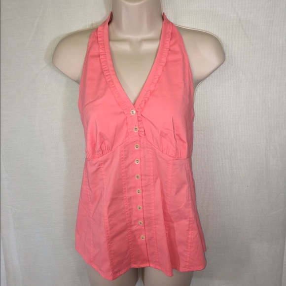 Express Coral Button Down-M