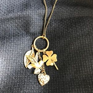 Metal charm necklace