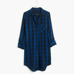 Madewell Latitude Checked Shirtdress Size XS
