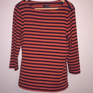 FLASH SALE! Limited 3/4 Sleeve Striped Scoop Top