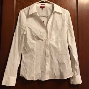 Talbots petite white button down nwt