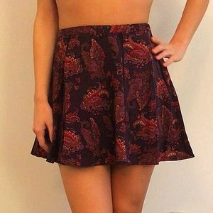 Paisley plum skirt