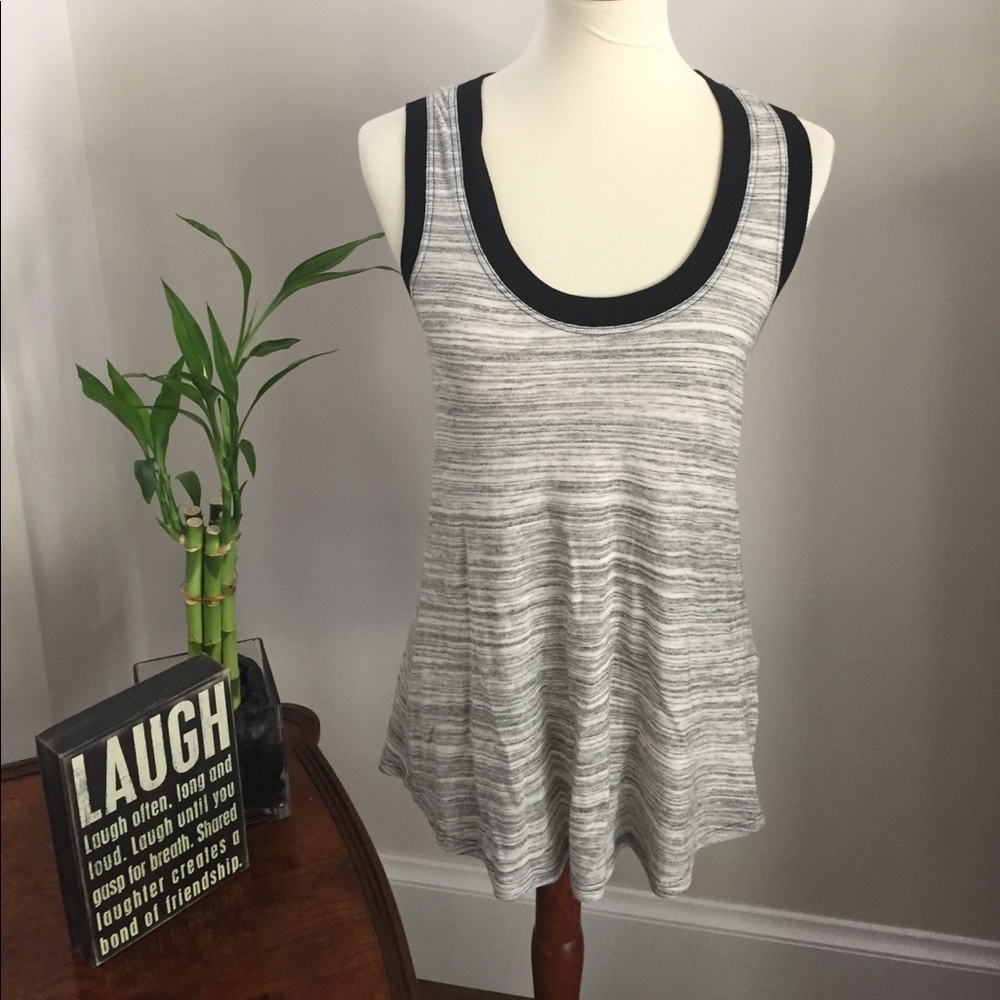 Lanston Racer Back striped tunic tank.