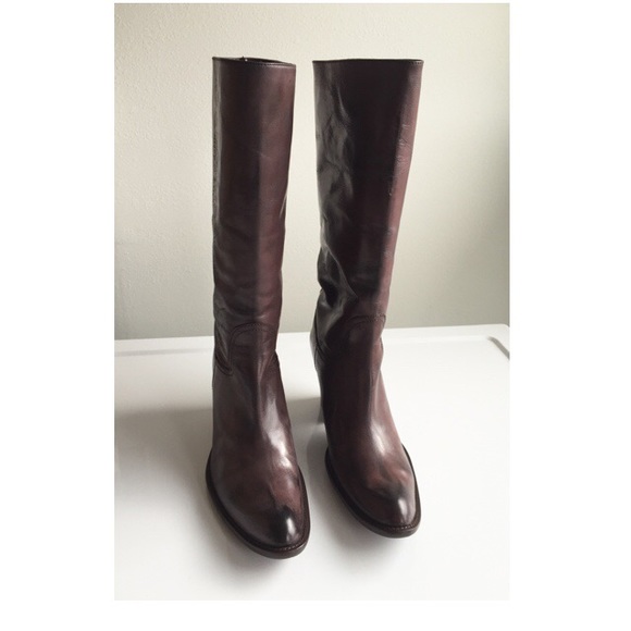 ANTHROPOLOGIE tooled leather boots by Sinela
