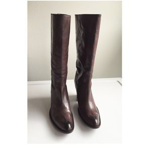 ANTHROPOLOGIE tooled leather boots by Sinela