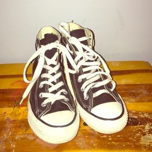 Black slight worn converse