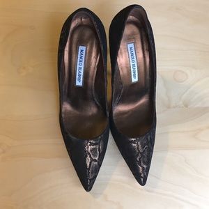 Copper snake skin stiletto heel