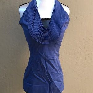 BCBG blue halter top