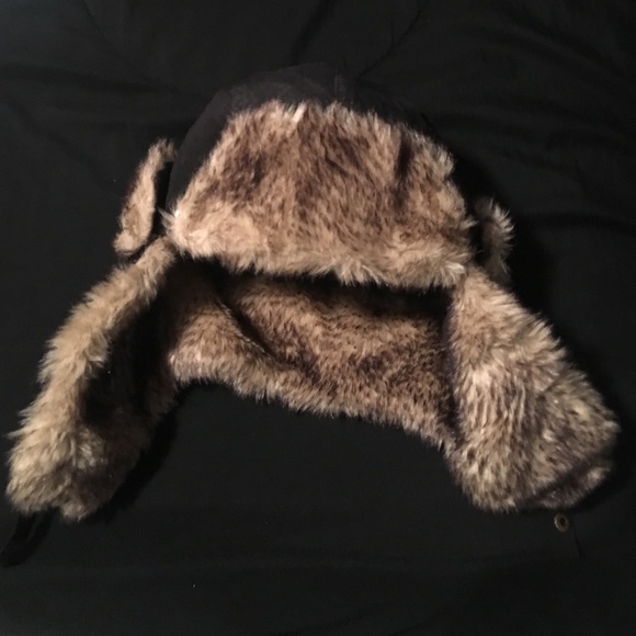 Furry earflap aviator hat