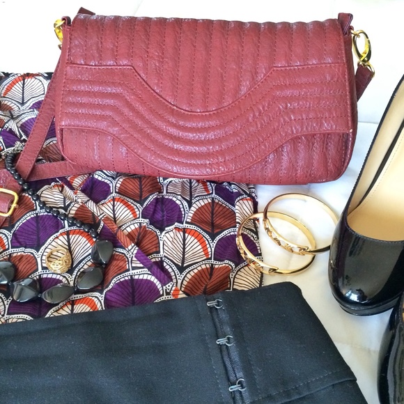 NEW Quilted Maroon Purse