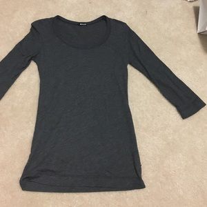 Dark heathered gray LA made 3/4 sleeve shirt