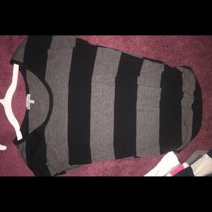 cute striped top sinched at waist