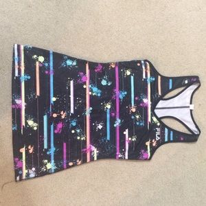 Small Fila running tank top... splatter colors