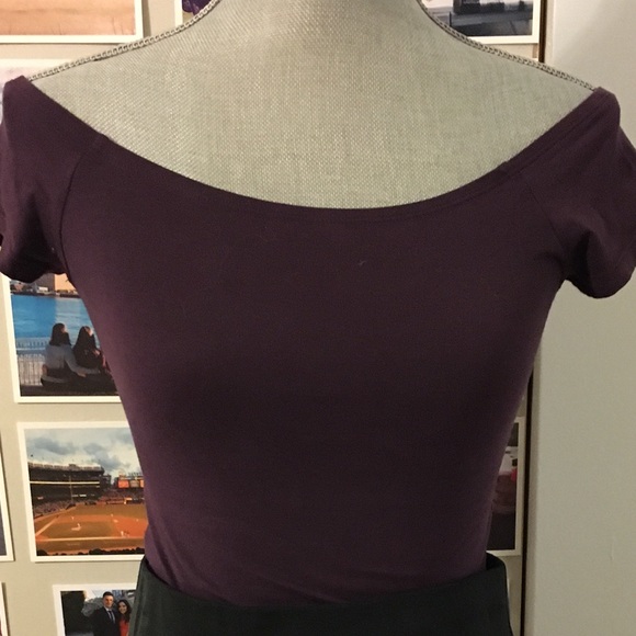 Express purple off the shoulder top