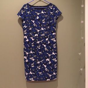 Beautiful NWT Blue&Black Floral Talbots Dress