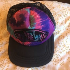 Vans tie dye trucker hat