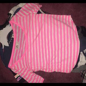 cute pink and white striped top