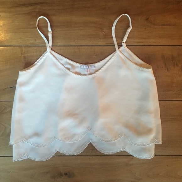 White cropped shirt