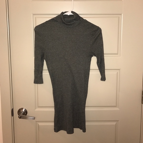 Michael Stars Shine Green/Gray Turtleneck