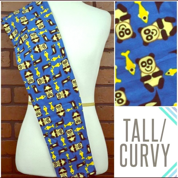 NWT LuLaRoe Tall & Curvy Panda/Fish Leggings