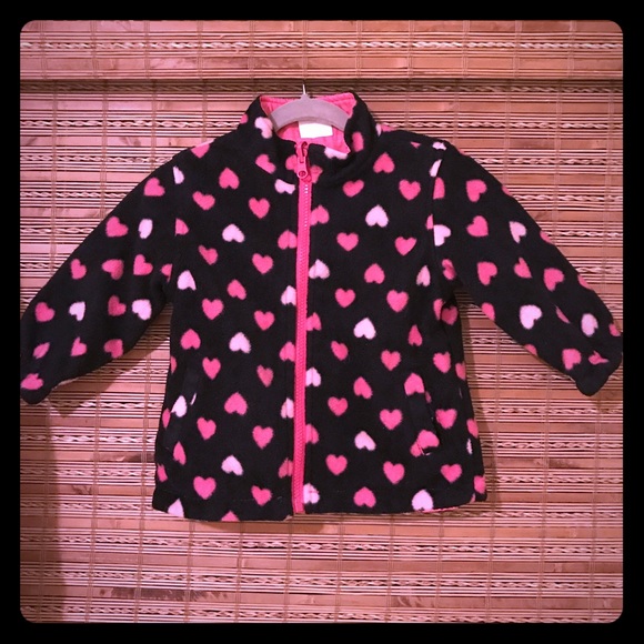 18 month old girls heart all over jacket