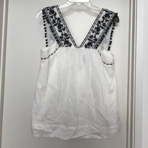 J.Crew Floral embroidered top