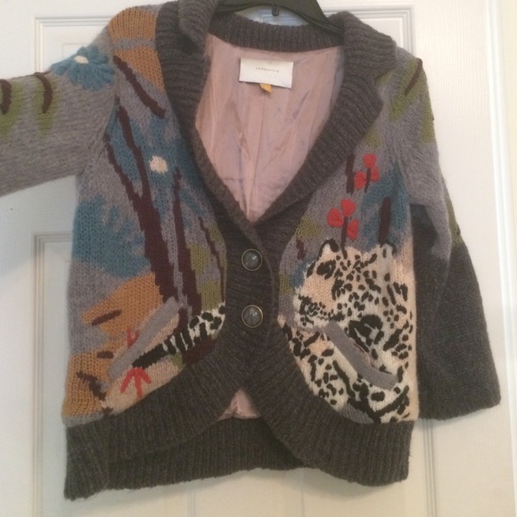 Unique wool print sweater