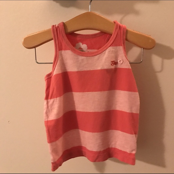 Gap pink striped tank 18-24 m