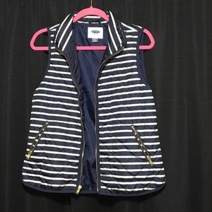 Navy & White Stripe Vest