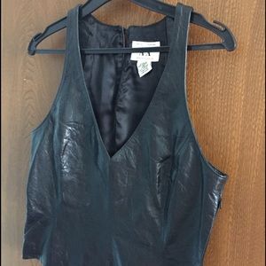 Armani Exchange A/X leather sleeveless top