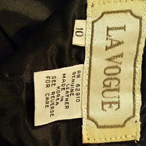 Vintage black leather skirt - Picture 2 of 3