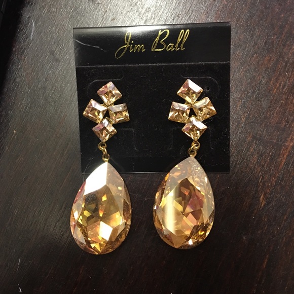 Jim Ball Champagne earrings