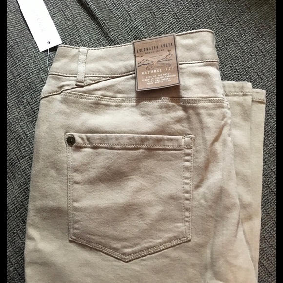 Coldwater Creek Khaki Denim Jeans 12 NWT