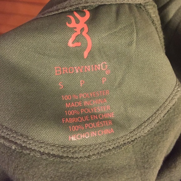 Green, pink & camo Browning pullover - Picture 2 of 3