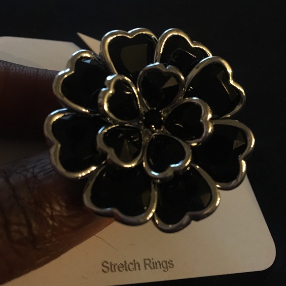 Jewelry - Silver and black statement ring