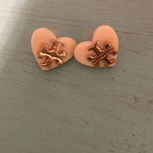 Tory Burch heart stud earrings
