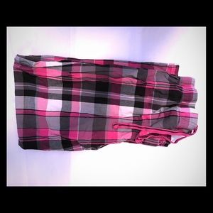 Size small pink and black checkered pajama pant