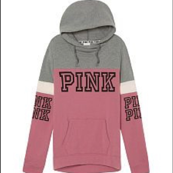 Pink cross neck pull over size large